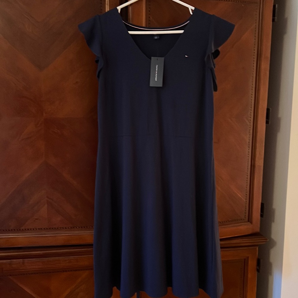 NWT Tommy Hilfiger navy cotton dress